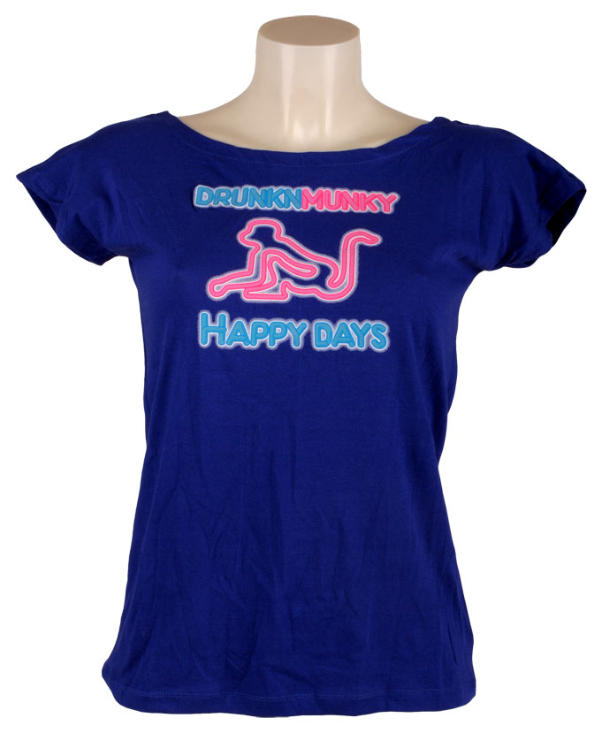 koszulka trykotowa Drunknmunky Happy Days - Spectrum Blue