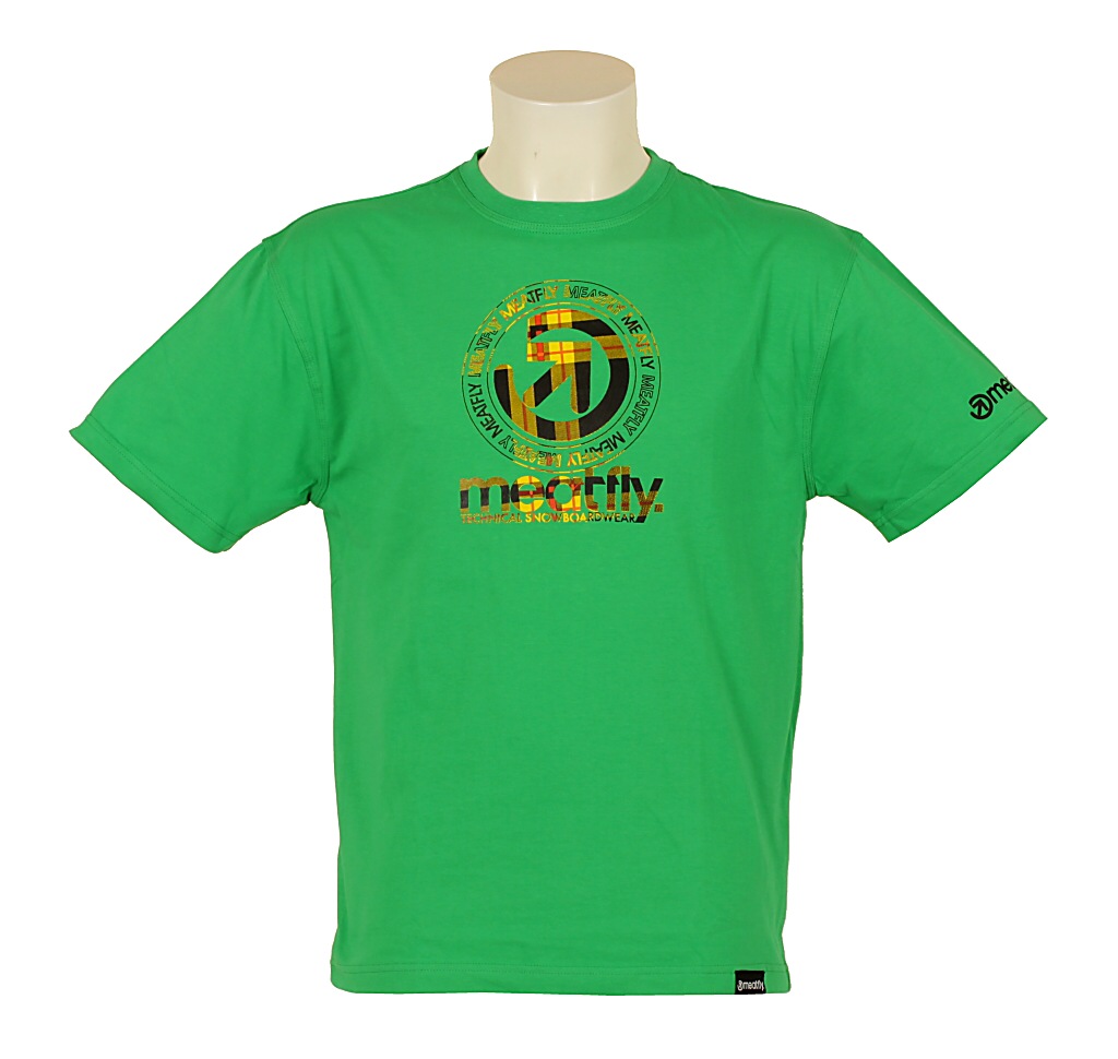 koszulka trykotowa Meatfly Plaid Logo - C/Green