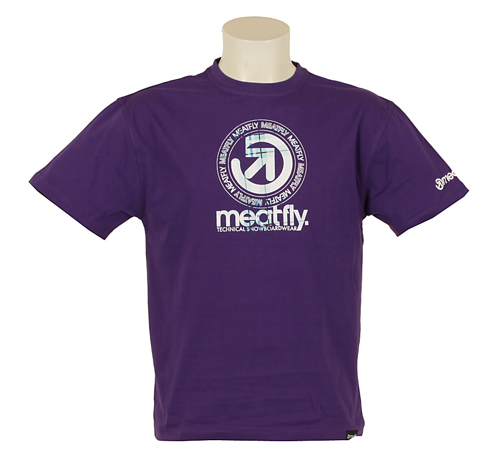 koszulka trykotowa Meatfly Plaid Logo - D/Violet