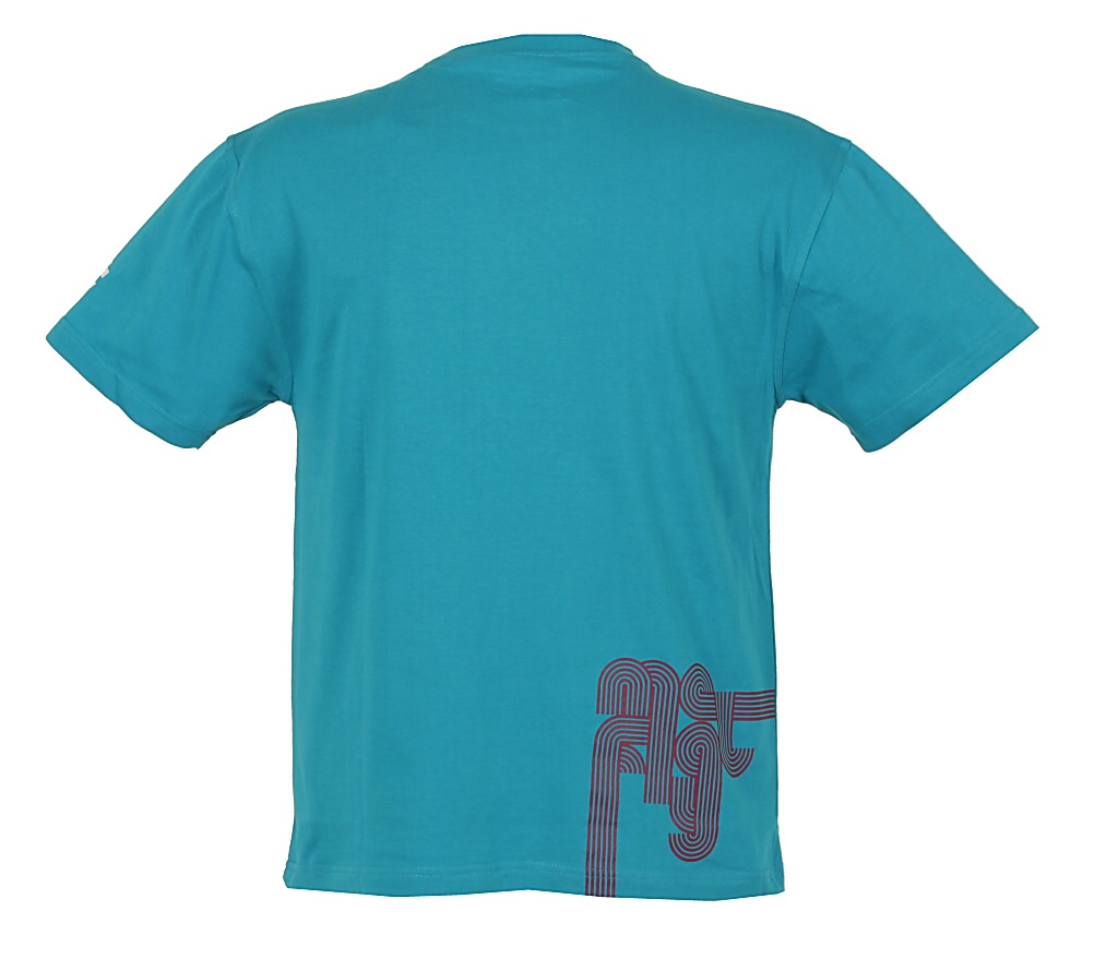 koszulka trykotowa Meatfly Stripe logo - B/Cyan Blue