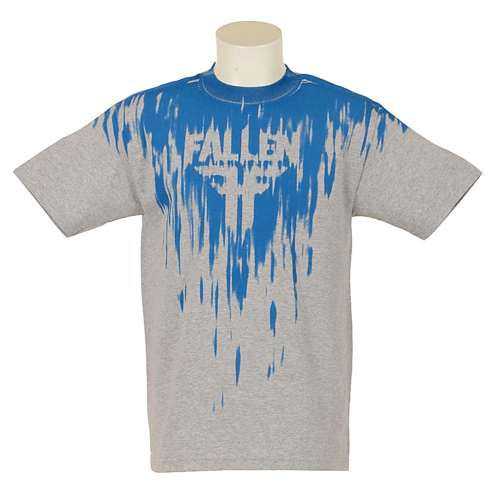 koszulka trykotowa Fallen Acid - Heather Gray/Cyan