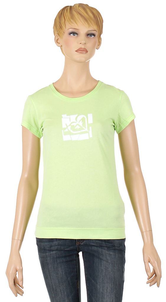 koszulka trykotowa Roxy Flock Logo - Neon Green