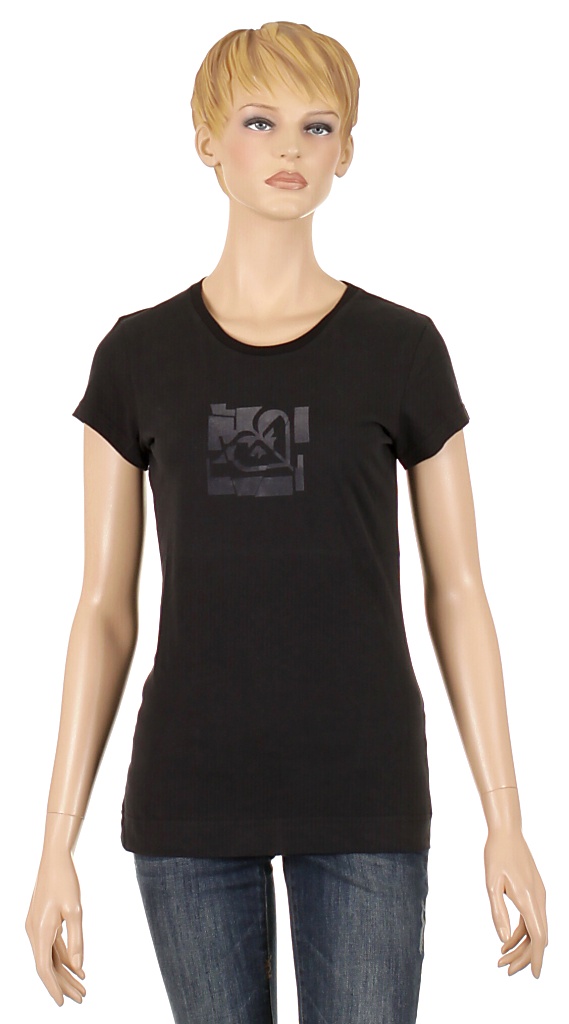 koszulka trykotowa Roxy Flock Logo - True Black