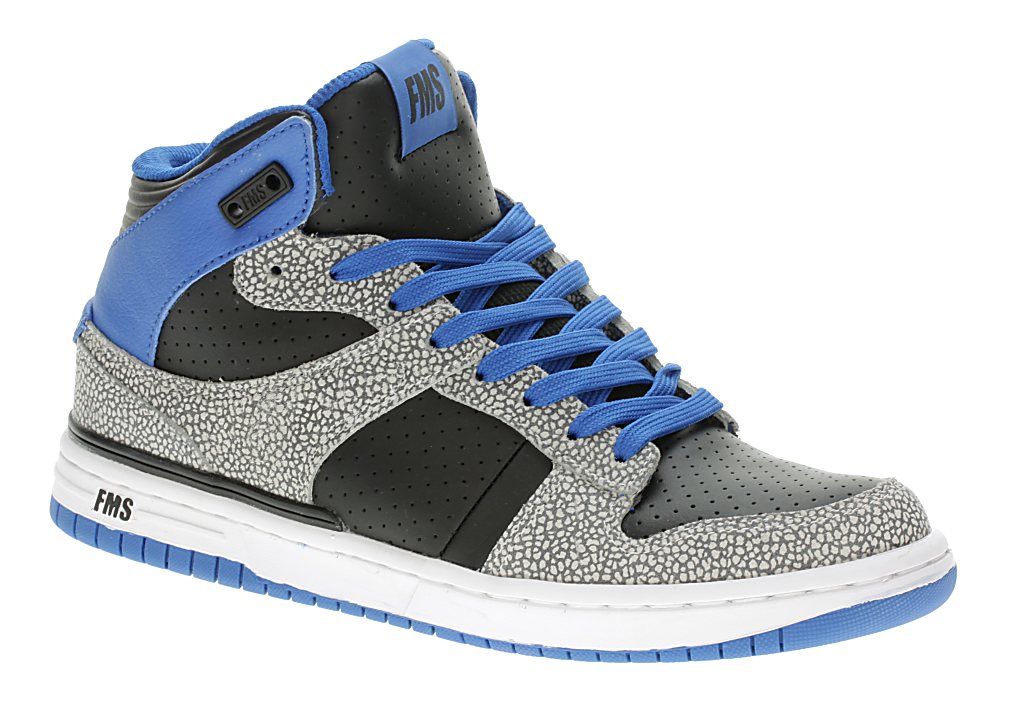 Famous Stars And Straps AMP High Shoes - Silver/Royal