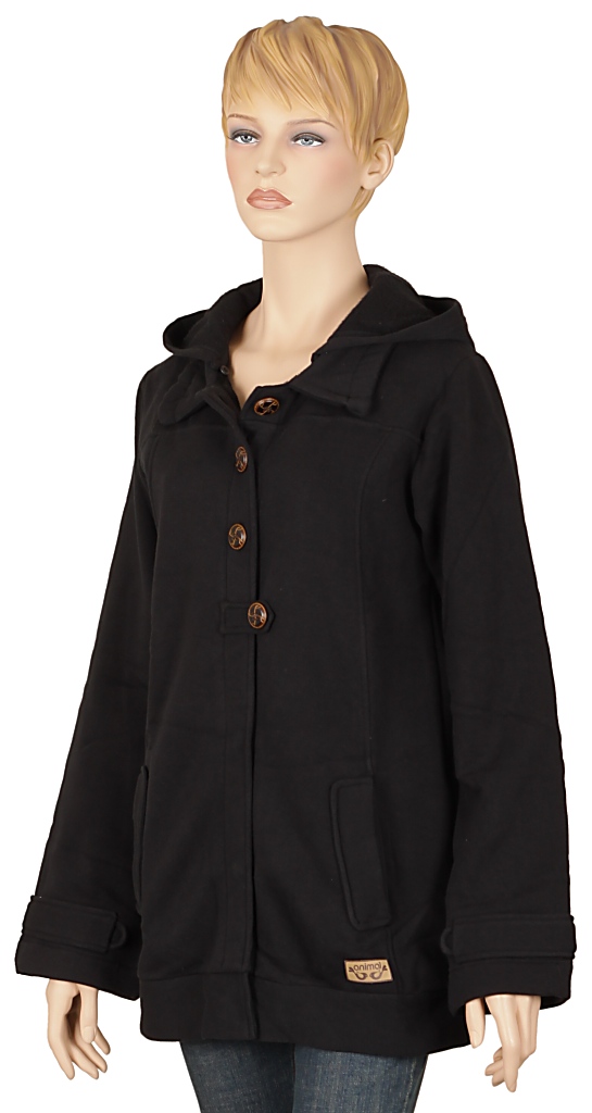 sweatshirt coat Animal Boho - Black