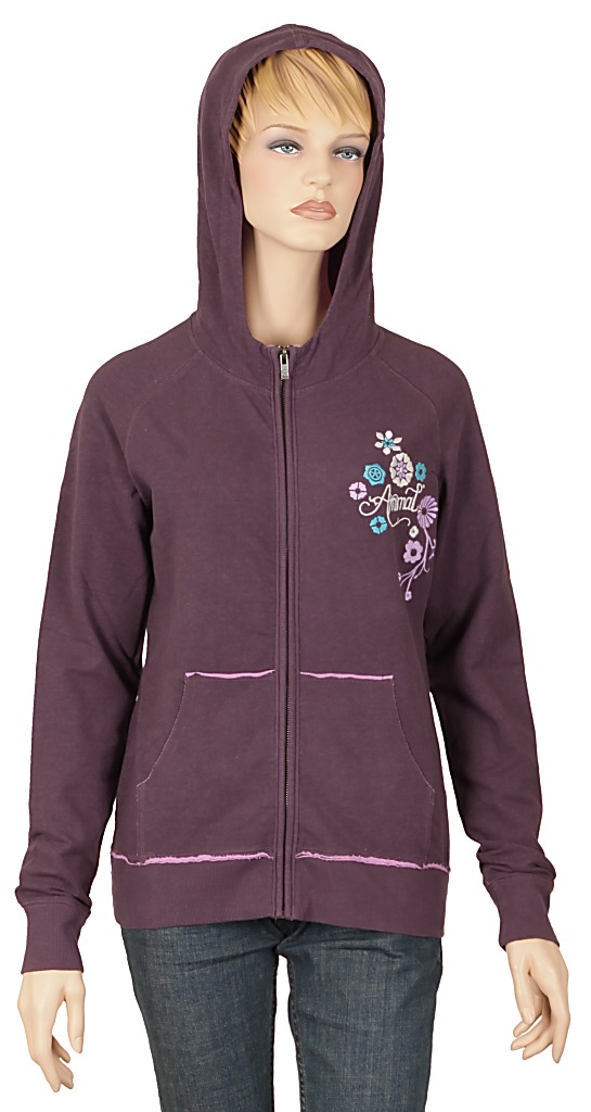 mikina Animal Jupiter Zip - Plum Perfect