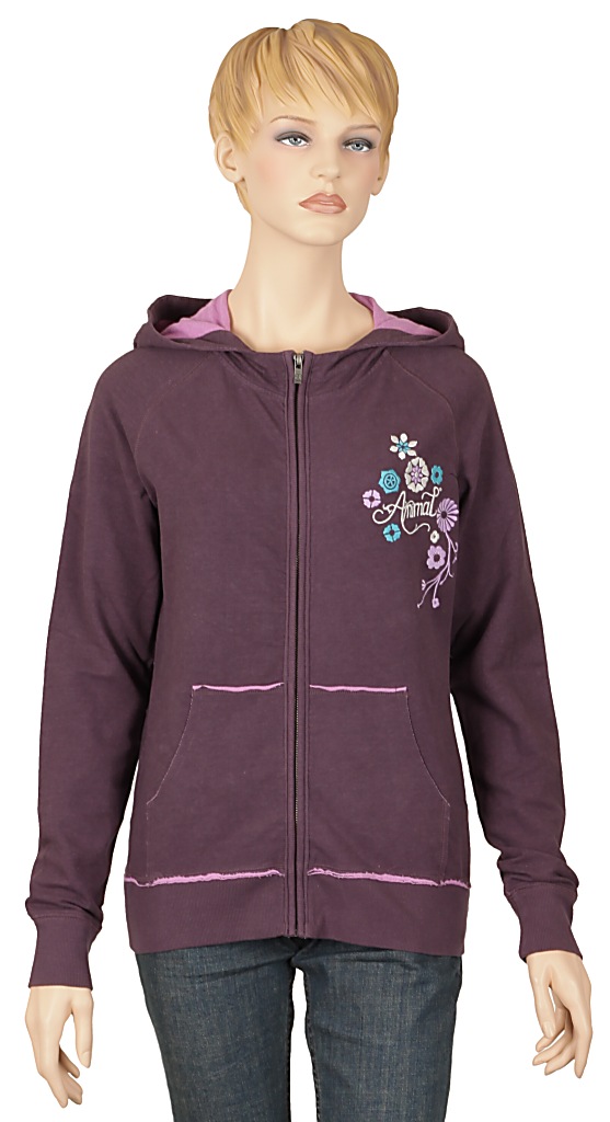 mikina Animal Jupiter Zip - Plum Perfect