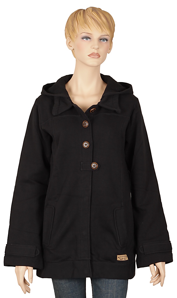 sweatshirt coat Animal Boho - Black