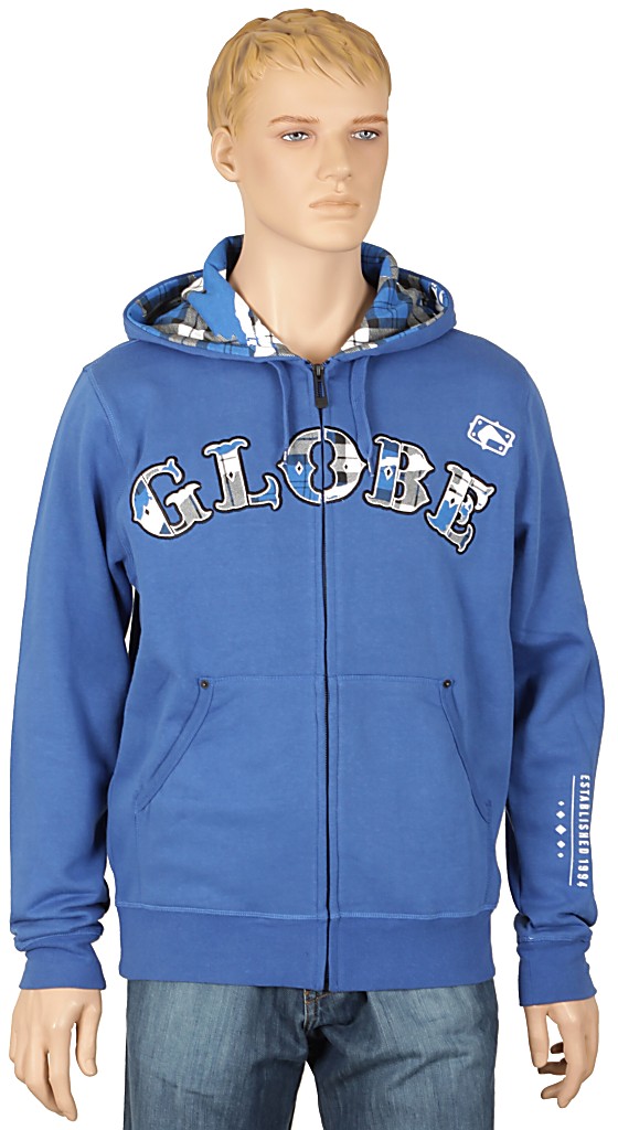 Globe Iron Zip Sweatshirt - Royal Blue