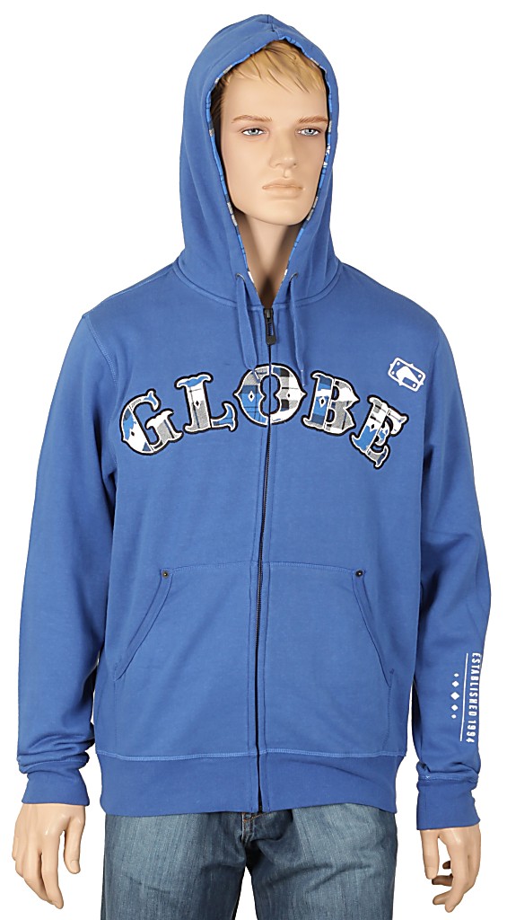 Globe Iron Zip Sweatshirt - Royal Blue