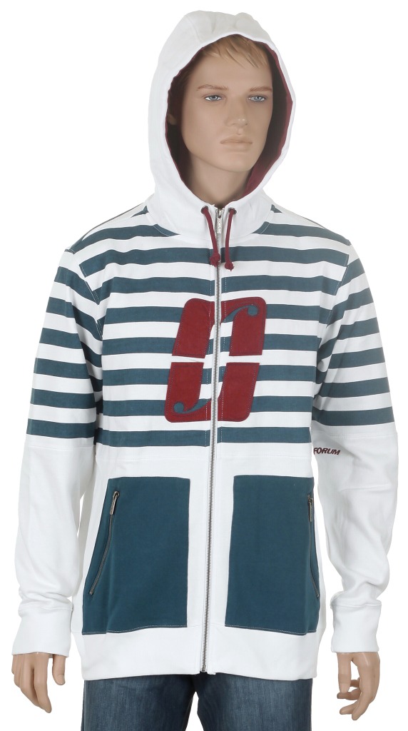mikina Forum Clarence Zip - Yayo White