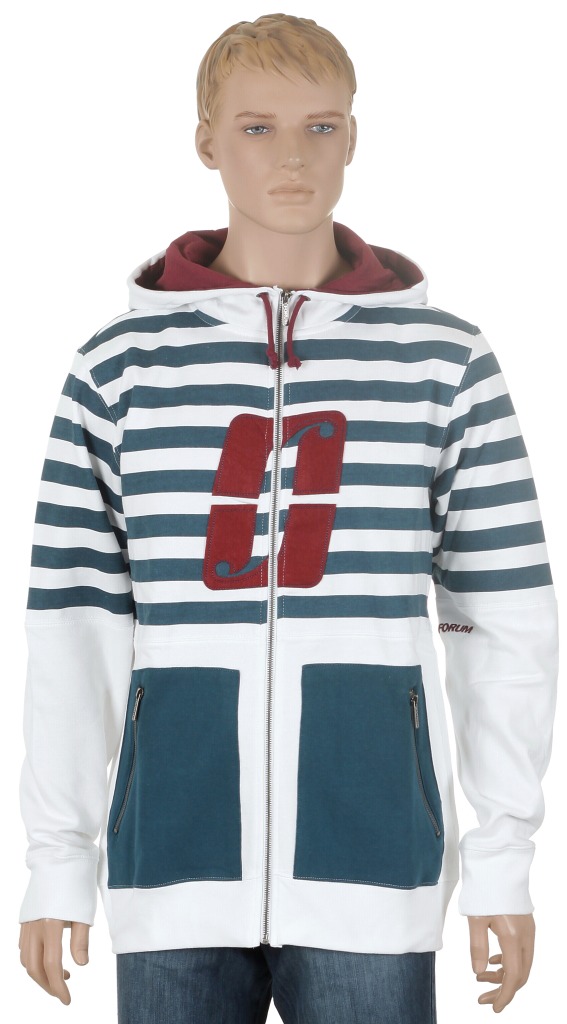 mikina Forum Clarence Zip - Yayo White