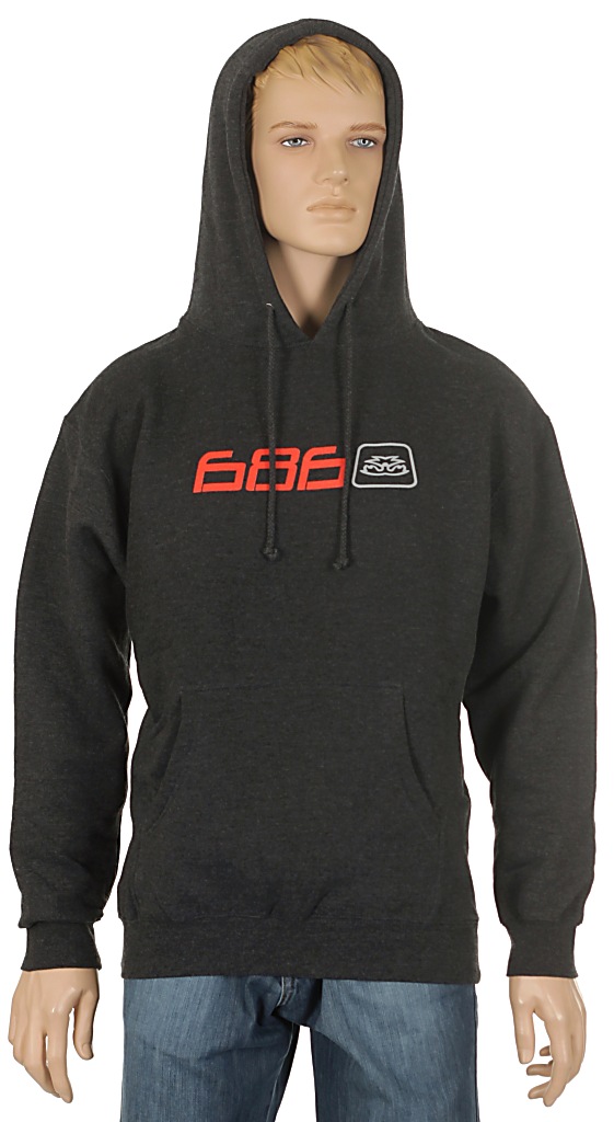686 Main Pullover Sweatshirt - Charcoal/Red 