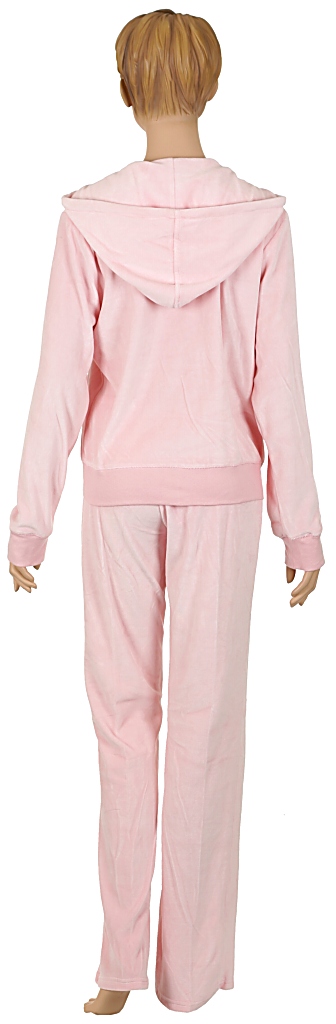 komplet dresowy Urban Classics Hooded Velour Suit/TB076 - Light Pink