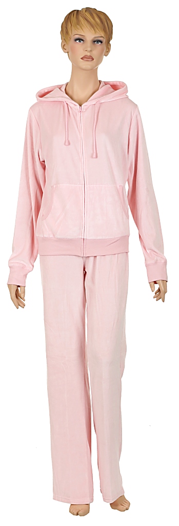komplet dresowy Urban Classics Hooded Velour Suit/TB076 - Light Pink