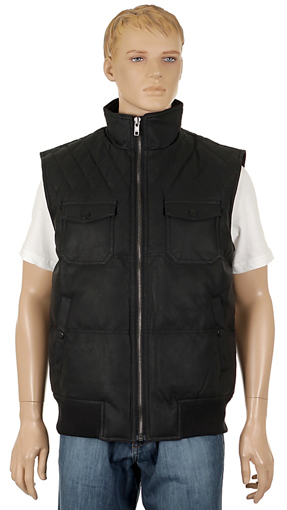 kamizelka Urban Classics Leather/TB192 - Black