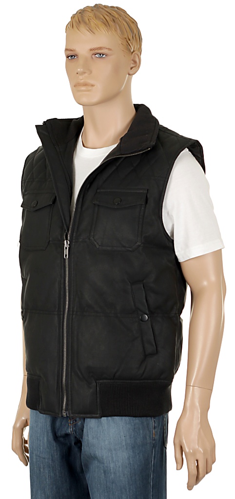 kamizelka Urban Classics Leather/TB192 - Black