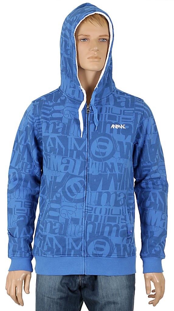 Animal Barle Zip Sweatshirt - Strong Blue