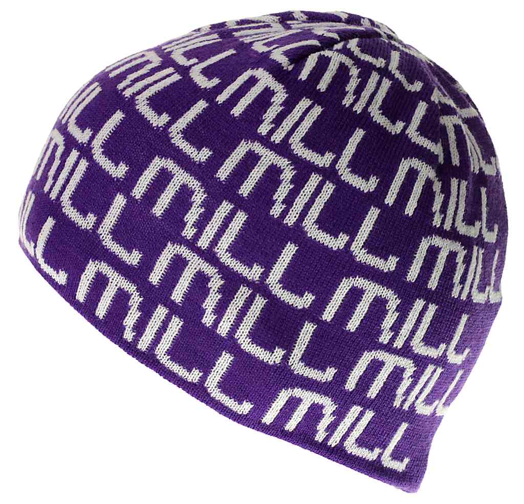 beanie Mill Revers - Violet/White
