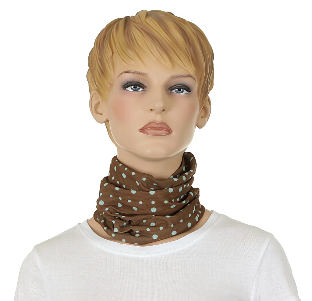 šátek 4Fun Dots - Brown