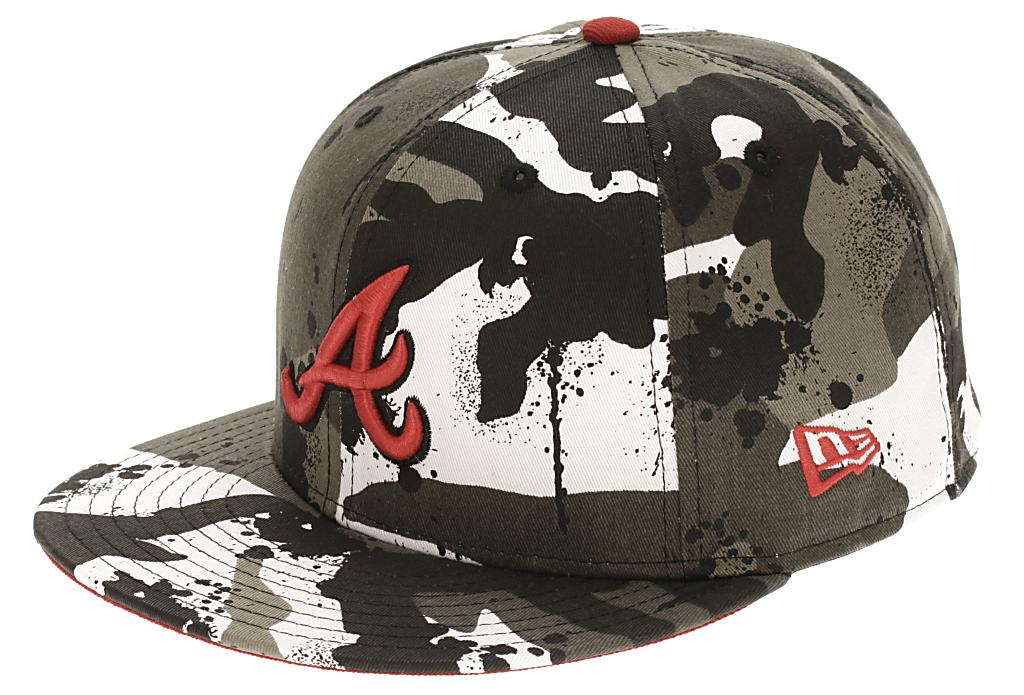 New Era Splatouflage Atlanta Braves Cap - Urban Camo/Scarlet