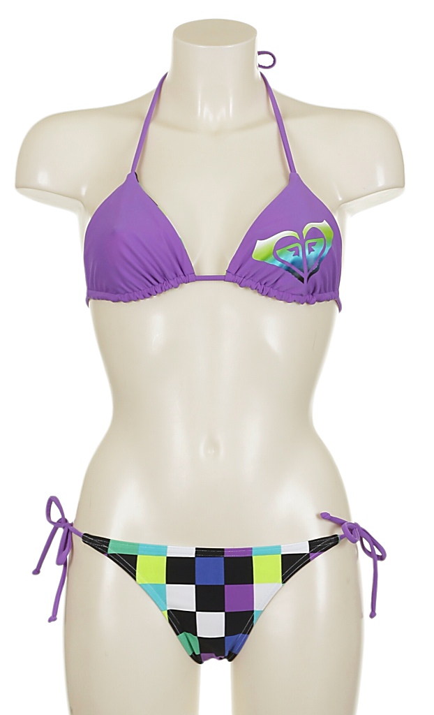 plavky Roxy Venice Beach Cha Cha Tie Sides - Venice Beach Purple