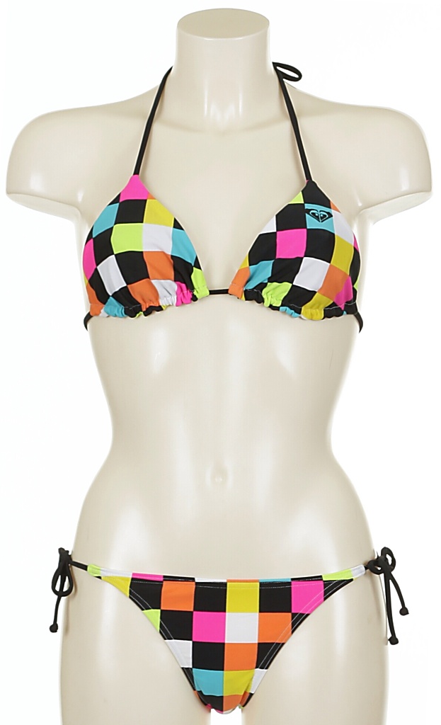 plavky Roxy Venice Beach Cha Cha Tie Sides - Venice Beach Black