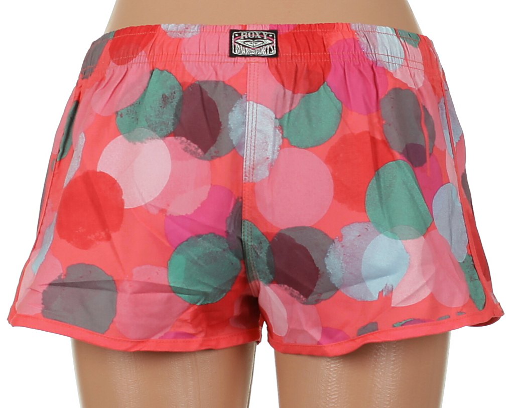 koupací šortky Roxy Polka Polka Mid BS - Polka Sunset Red
