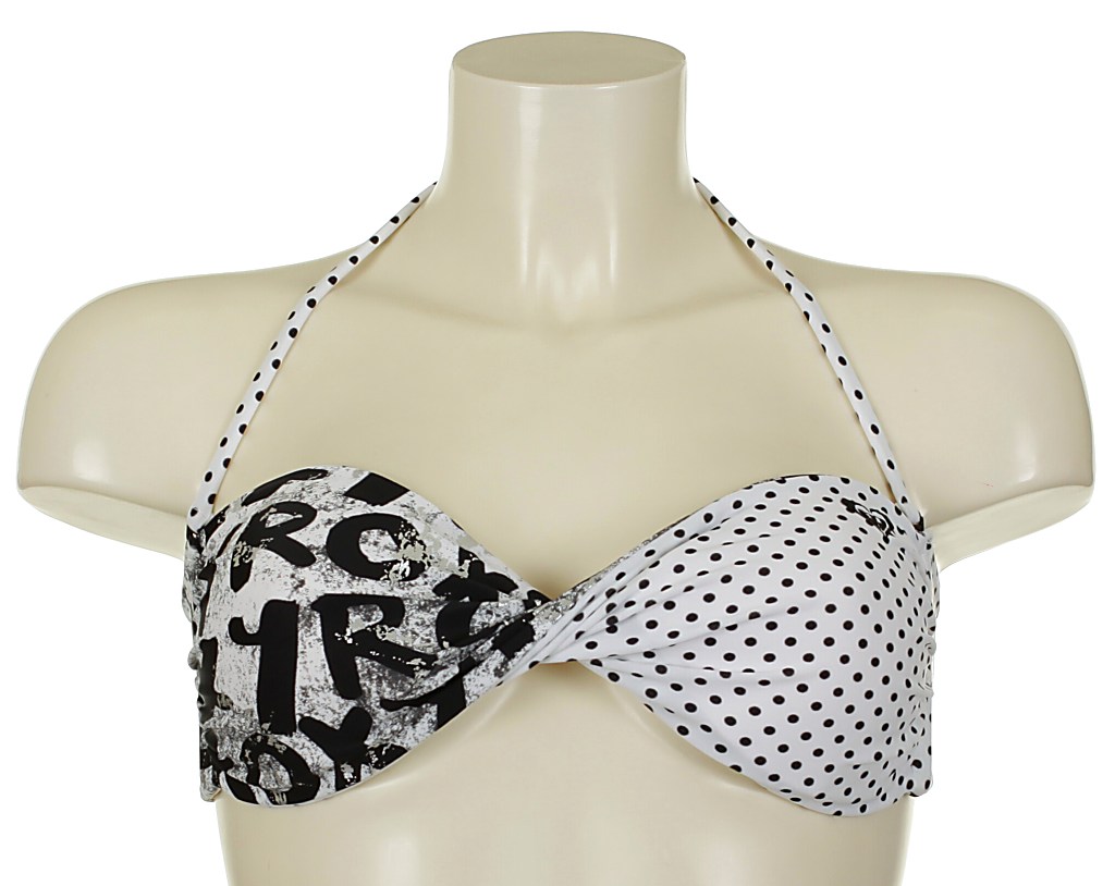plavky Roxy Stoked Twist Bandeau - Stoked Black