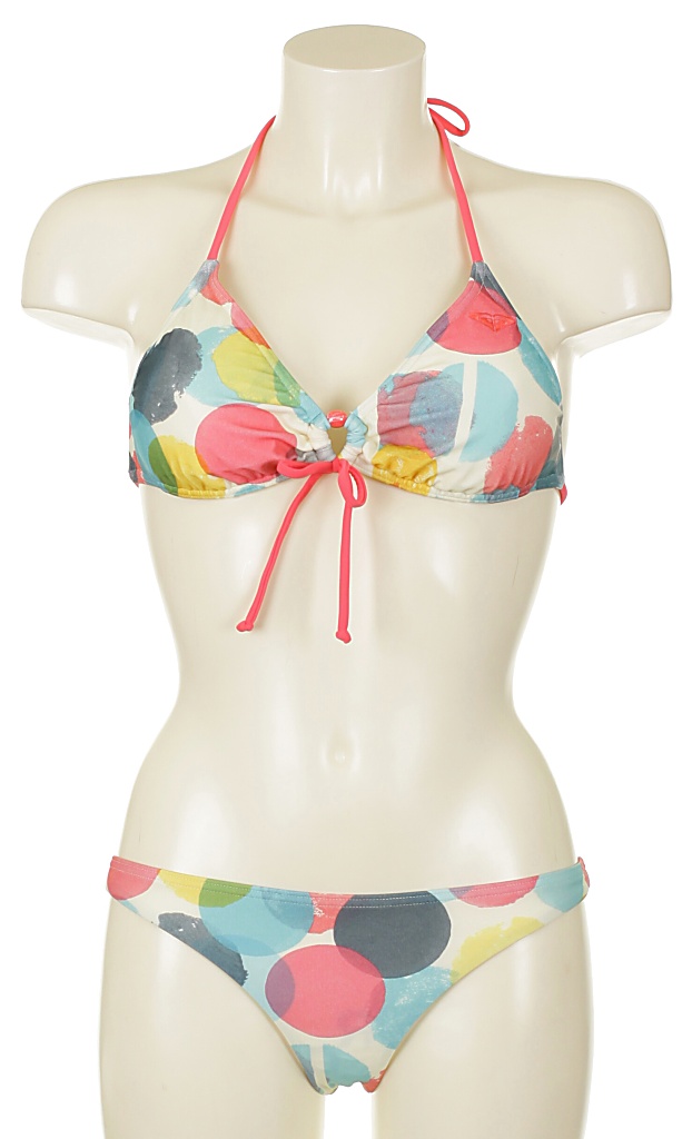 plavky Roxy Polka Polka Rio Brazilian - Polka Antique White