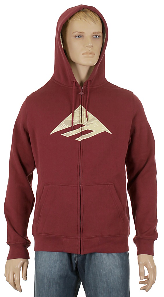 Emerica Triangle Fill Zip Sweatshirt - Maron
