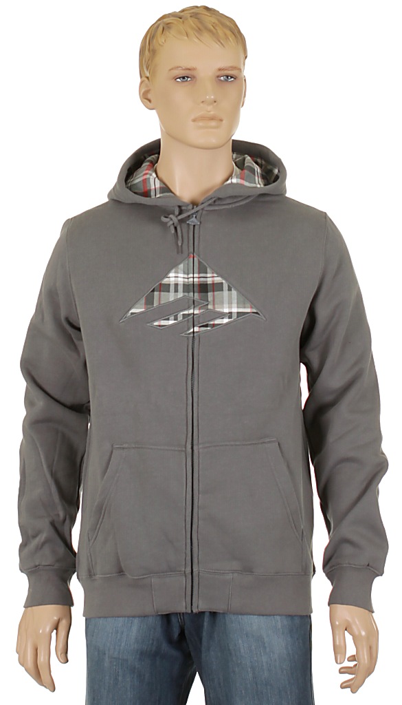 mikina Emerica Triangle Fill Zip - Charcoal