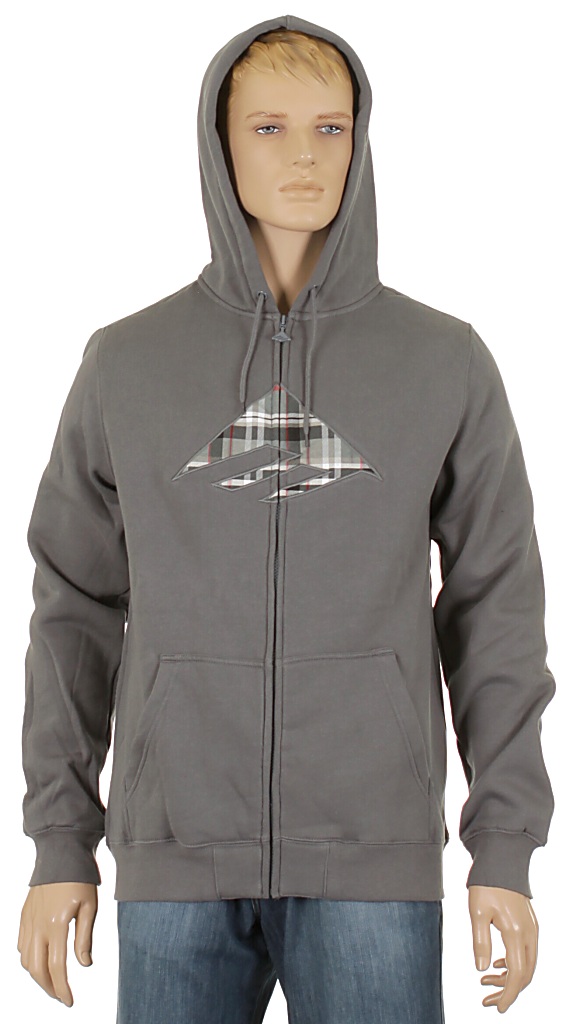 mikina Emerica Triangle Fill Zip - Charcoal