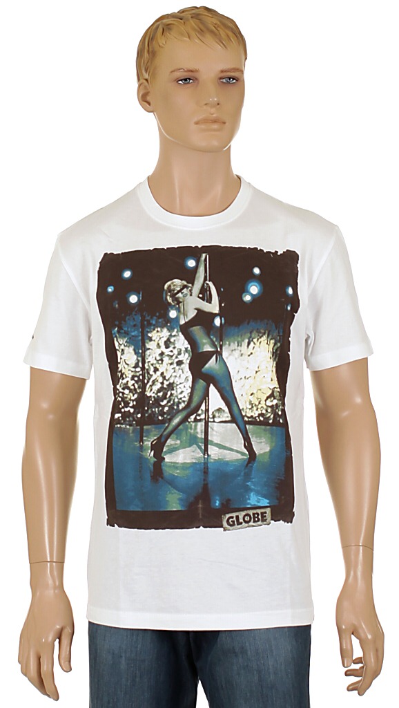 T-shirt Globe Rock & Pole - White