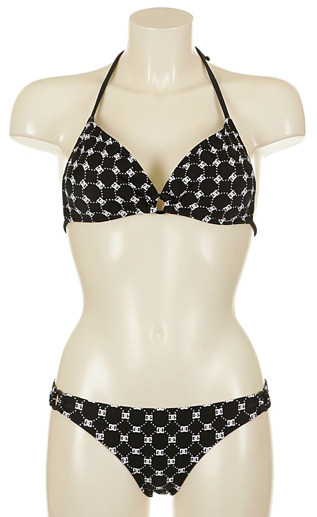 plavky DC League Halter Triangle Bikini - Black