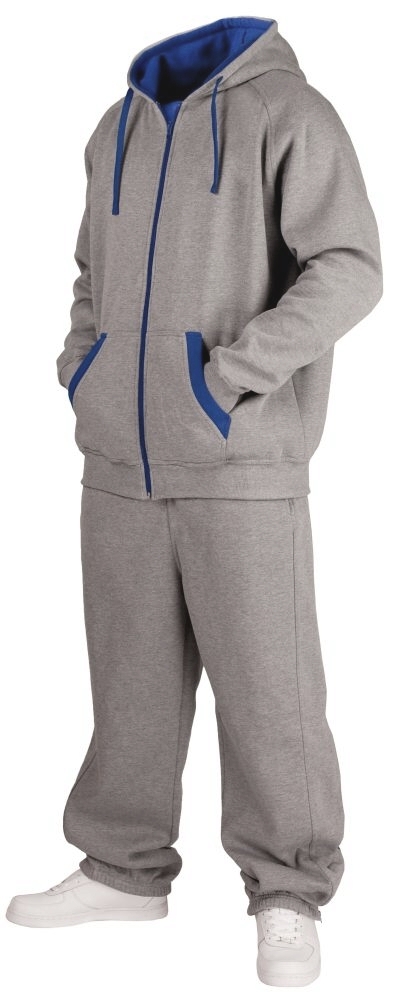 komplet dresowy Urban Classics ntrast Sweatsuit/TB056 - Heather Gray/Royal