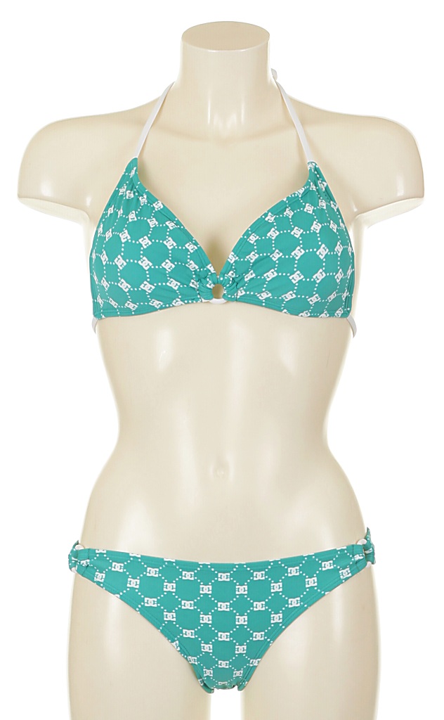 plavky DC League Halter Triangle Bikini - Tropical Green