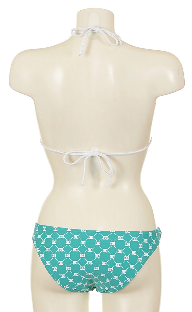 plavky DC League Halter Triangle Bikini - Tropical Green
