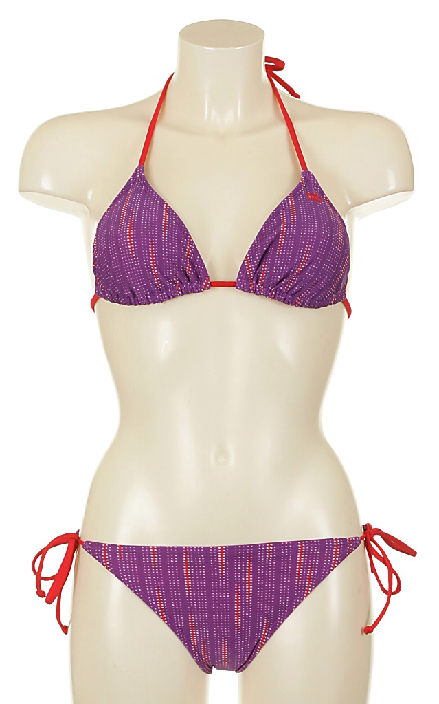plavky DC District Slider Triangle Bikini - Purple Magic