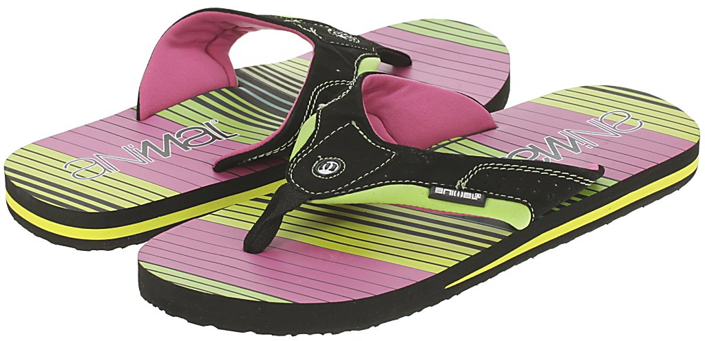 Animal Jekyl Flip-flops - Black/Lime