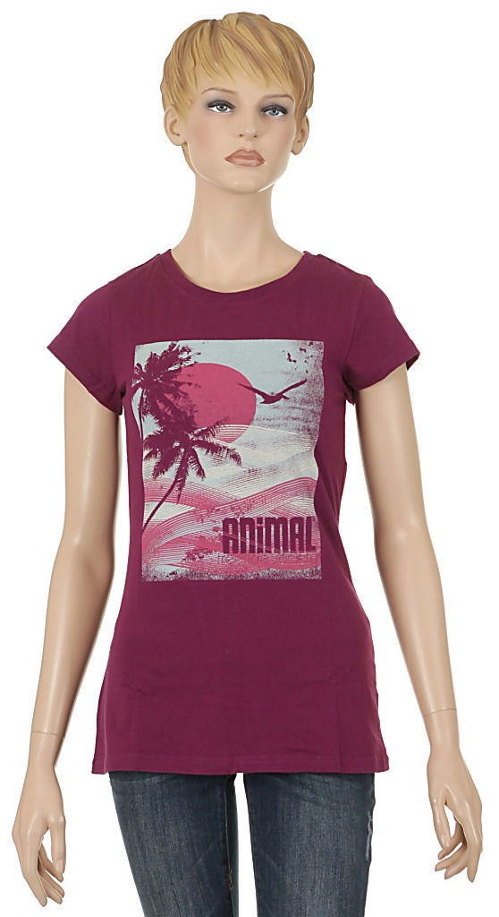 tričko Animal Alstromeria - Pink Plum