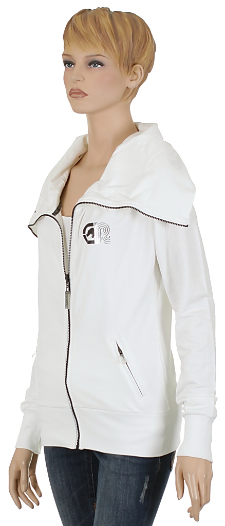 Ecko Red Roll Up Track Zip Sweatshirt - Bright White