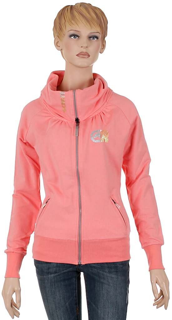 Ecko Red Roll Up Track Zip Sweatshirt - Salmon Rose
