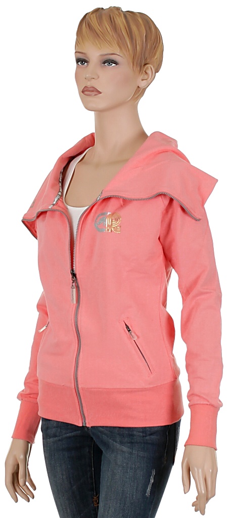 Ecko Red Roll Up Track Zip Sweatshirt - Salmon Rose