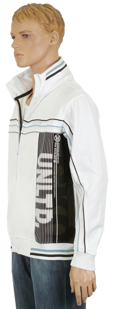 Ecko Up The Block Track Zip Sweatshirt - Bleach White