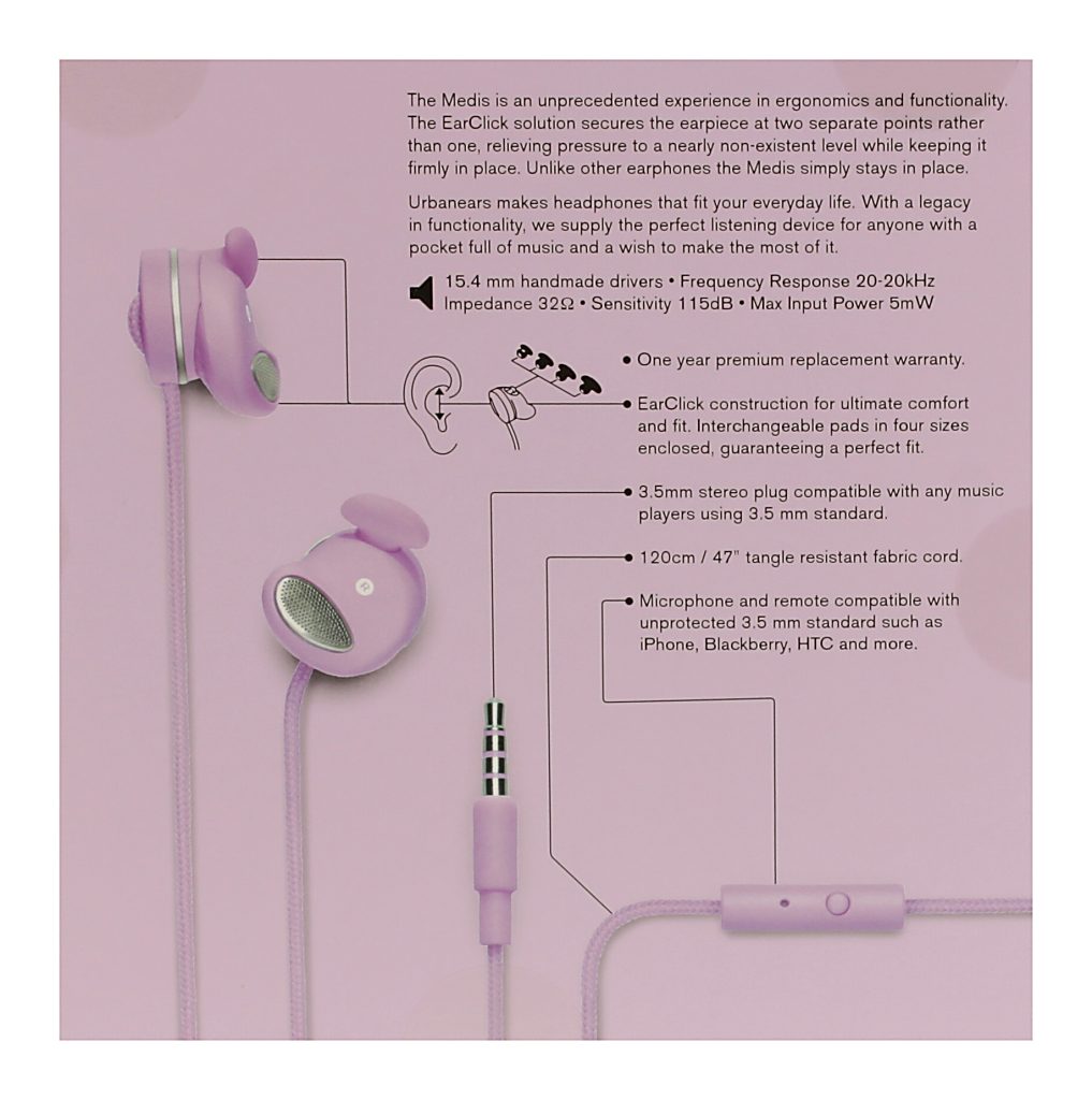 słuchawki UrbanEars Medis - Lavender