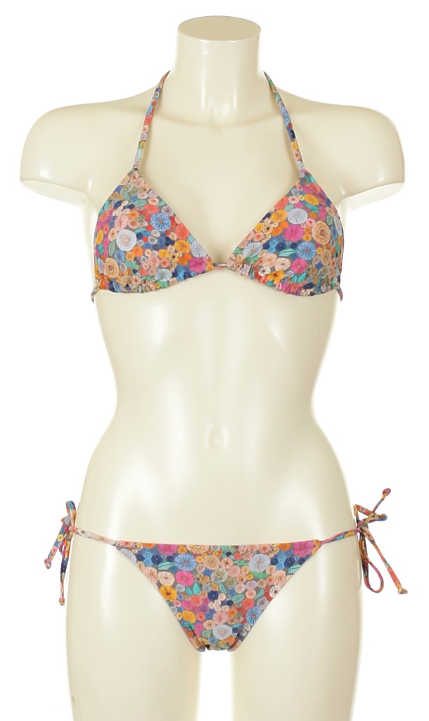 plavky Quiksilver Garden String Bikini - Garden Quilt Floral