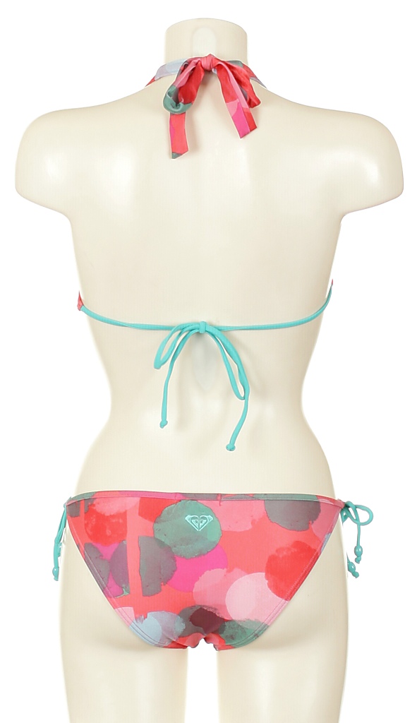 plavky Roxy Polka Polka Cha Cha Tie Sides - Polka Sunset Red