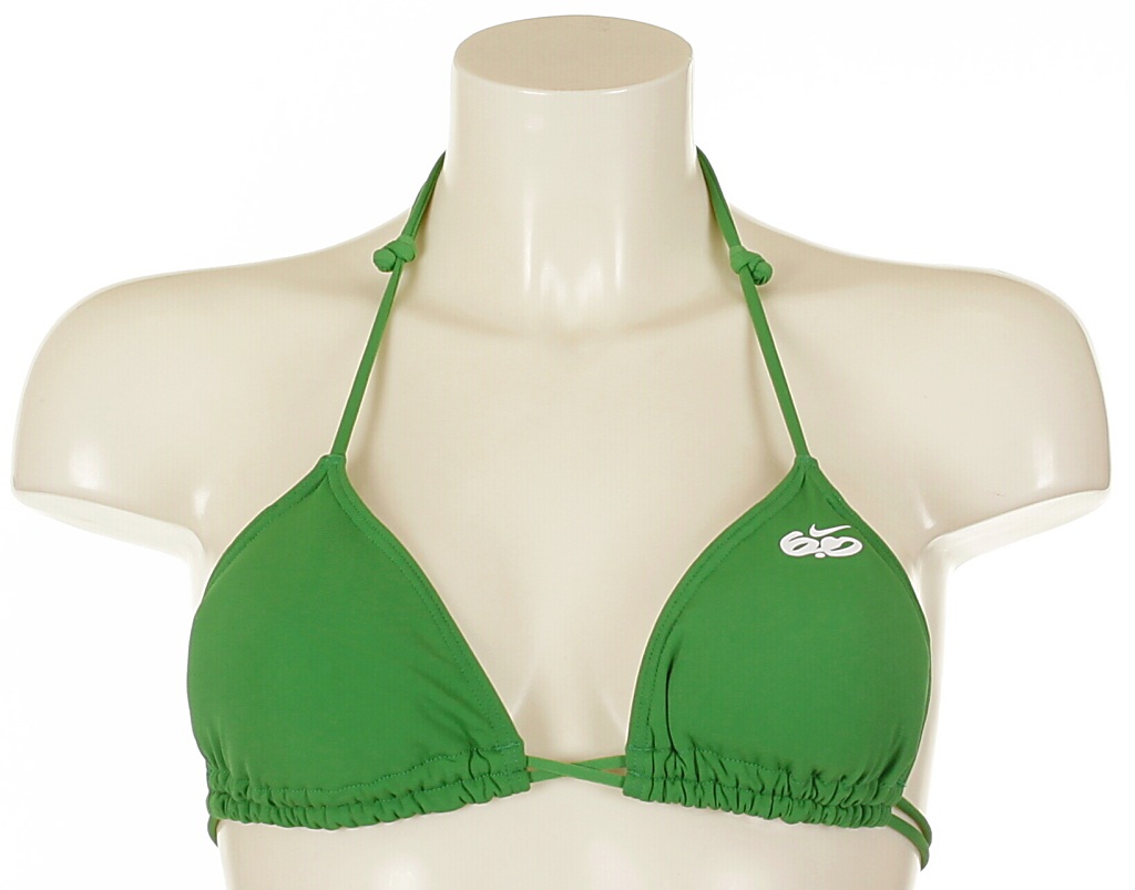 plavky Nike 6.0 Sliding Bikini Top - 345/Victory Green/White