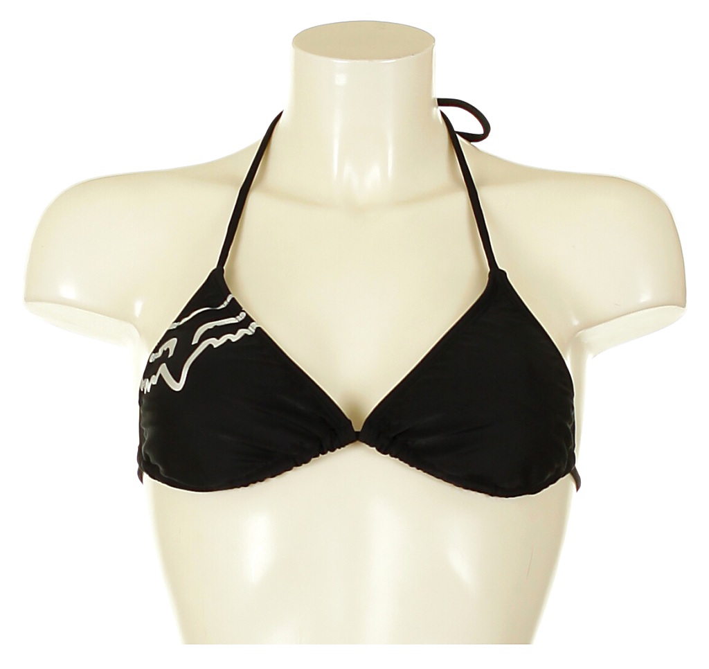 plavky Fox First Class String Triangle Top - Black